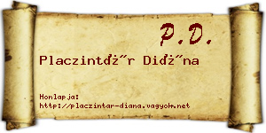Placzintár Diána névjegykártya